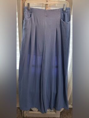 JODIFL Relaxed Wide-Leg Pants in Dusty Blue Halara style pant Medium Flutter Fit